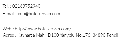 Emsa Kervan Hotel telefon numaralar, faks, e-mail, posta adresi ve iletiim bilgileri